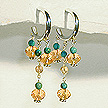 DKC ~ Citrine & Turquoise Chandelier Earrings